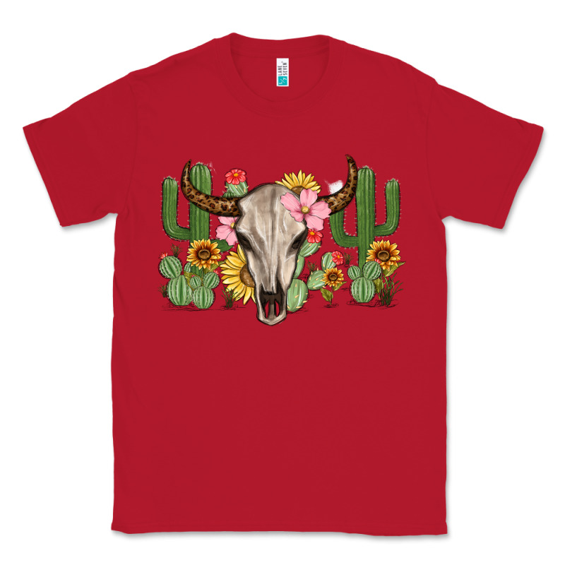Bull Skull With Cactus Classic Tee by MaliasSmallBusiness | Teevron