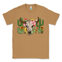 Toasted Coconut bull skull with cactus Classic Tee - MaliasSmallBusiness