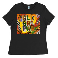 Black black girl power tumbler Ladies Tee - BundleAndBundleShop