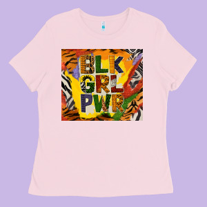 Black Girl Power Tumbler Ladies Tee Designed By Bundleandbundleshop