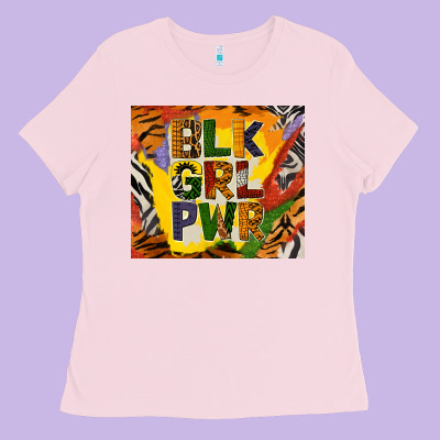 Black Girl Power Tumbler Ladies Tee Designed By Bundleandbundleshop