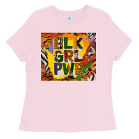 Bubblegum Pink black girl power tumbler Ladies Tee - BundleAndBundleShop