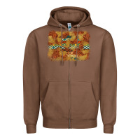 Chestnut Aztec Background Pattern Western Zipper Hoodie - texasbilliewilder
