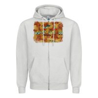 Dove Grey Aztec Background Pattern Western Zipper Hoodie - texasbilliewilder