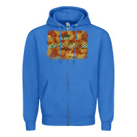 True Royal Aztec Background Pattern Western Zipper Hoodie - texasbilliewilder