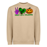 Mushroom peace love halloween Heavyweight Sweatshirt - BundleAndBundleShop