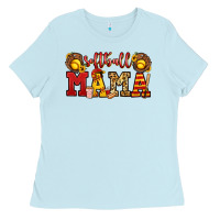 Baby Blue softball mama Ladies Tee - Jasminsmagicworld