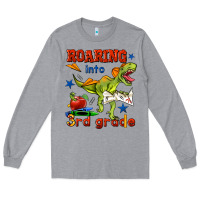 Heather Grey roaring into 3rd grade Long Sleeve Tee - BundleAndBundleShop