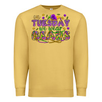 Antique Gold On Tuesday we wear beads Premium Sweatshirt - HowdyJamesFarm