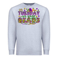 Heather Grey On Tuesday we wear beads Premium Sweatshirt - HowdyJamesFarm