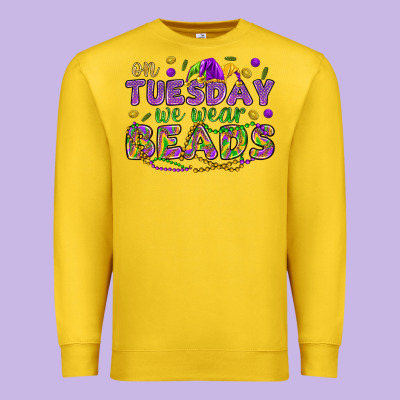 On Tuesday We Wear Beads Premium Sweatshirt Designed By Howdyjamesfarm