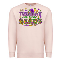 Pale Pink On Tuesday we wear beads Premium Sweatshirt - HowdyJamesFarm