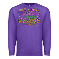 Purple On Tuesday we wear beads Premium Sweatshirt - HowdyJamesFarm