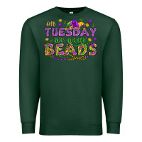 Sports Green On Tuesday we wear beads Premium Sweatshirt - HowdyJamesFarm