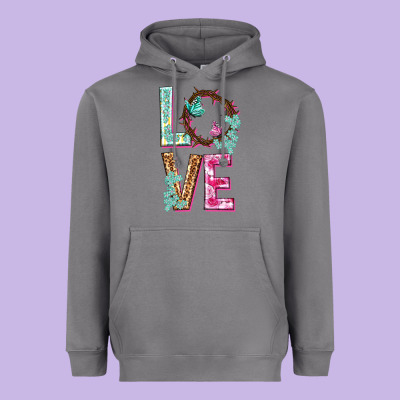 Love Crown Of The Thorns Easter Day Heavyweight Hoodie Designed By Howdyjamesfarm