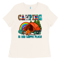 Bone camping is my happy  place Ladies Tee - AdoDesignShop