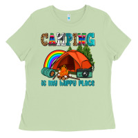 Matcha camping is my happy  place Ladies Tee - AdoDesignShop