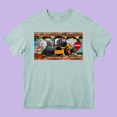 Steam Roller Sippy Cup Heavy Core Tee Designed By Artiststas