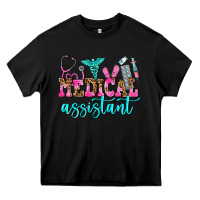 Black medical assistant Heavy Core Tee - AdoDesignShop