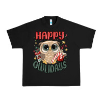 Black happy owlidays Urban Heavy Tee - MaliasSmallBusiness