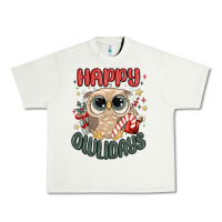 Pistachio happy owlidays Urban Heavy Tee - MaliasSmallBusiness