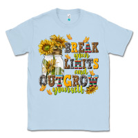 Dusty Blue break your limits and outgrow yourself Classic Tee - NancyCooperArtShop