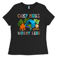 Black camp more worry less Ladies Tee - AdoDesignShop