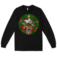 Black deer christmas Long Sleeve Tee - BundleAndBundleShop