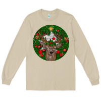 Mushroom deer christmas Long Sleeve Tee - BundleAndBundleShop