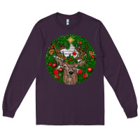 Plum deer christmas Long Sleeve Tee - BundleAndBundleShop