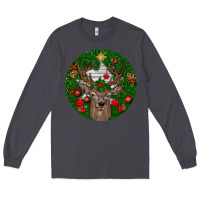 Smoke deer christmas Long Sleeve Tee - BundleAndBundleShop