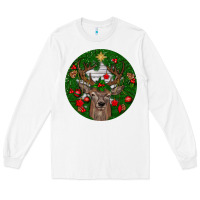 White deer christmas Long Sleeve Tee - BundleAndBundleShop