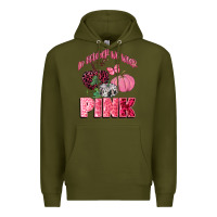 Army Green in october we wear pink Premium Hoodie - CowGirlArtShop