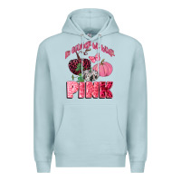 Blue Mist in october we wear pink Premium Hoodie - CowGirlArtShop