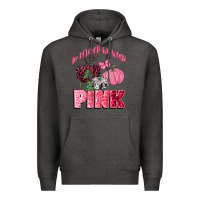 Charcoal Heather in october we wear pink Premium Hoodie - CowGirlArtShop