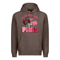 Coffee in october we wear pink Premium Hoodie - CowGirlArtShop