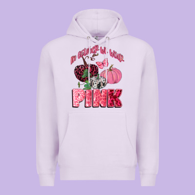 In October We Wear Pink Premium Hoodie Designed By Cowgirlartshop