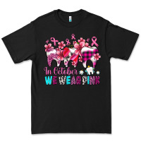 Black in october we wear pink cancer ribbon with teeth Premium Tee - AdoDesignShop
