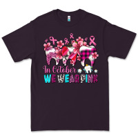Plum in october we wear pink cancer ribbon with teeth Premium Tee - AdoDesignShop