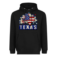 Black texas 4th of july Heavyweight Hoodie - CowGirlArtShop