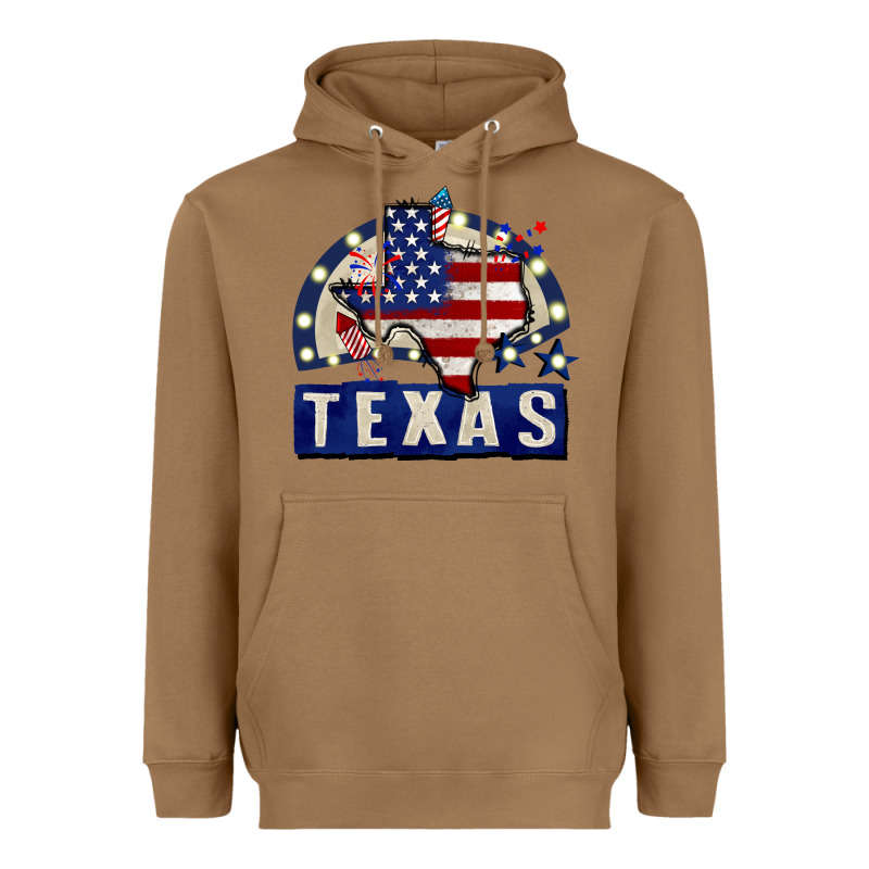 Texas 4th Of July Heavyweight Hoodie by CowGirlArtShop | Teevron