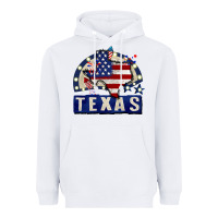 White texas 4th of july Heavyweight Hoodie - CowGirlArtShop