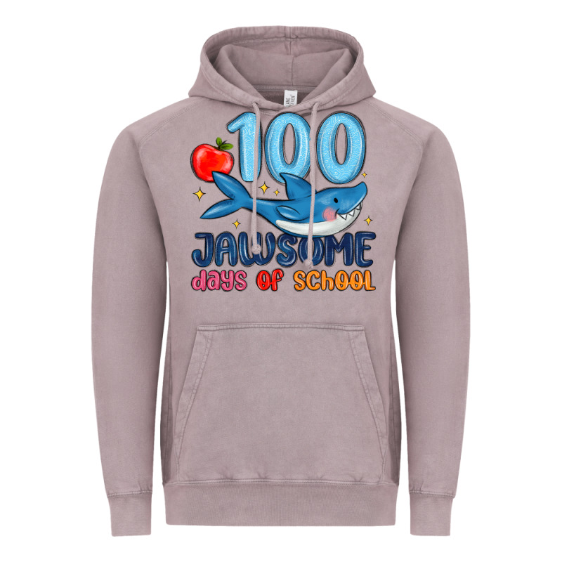 100 Jawsome Days Of School Vintage Hoodie by MaliasSmallBusiness | Teevron