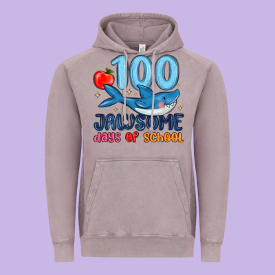 100 Jawsome Days Of School Vintage Hoodie Designed By Maliassmallbusiness