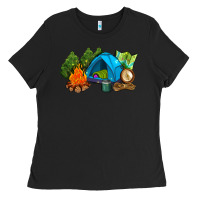 Black camp in the woods Ladies Tee - AdoDesignShop