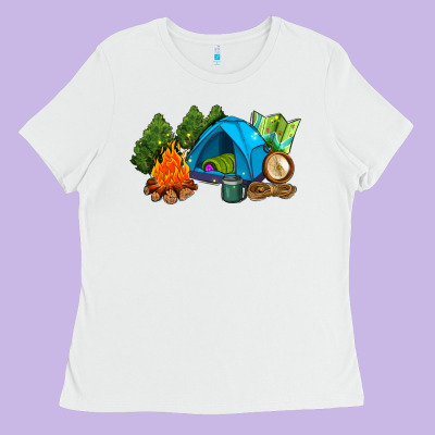 Camp In The Woods Ladies Tee Designed By Adodesignshop