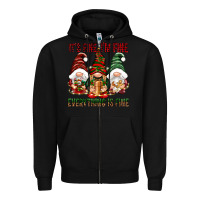 Black It's fine i'm fine everything is fine Zipper Hoodie - NancyCooperArtShop