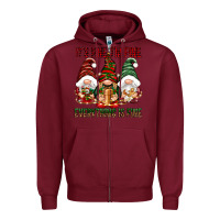 Burgundy It's fine i'm fine everything is fine Zipper Hoodie - NancyCooperArtShop