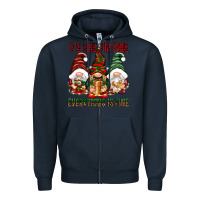 Navy It's fine i'm fine everything is fine Zipper Hoodie - NancyCooperArtShop