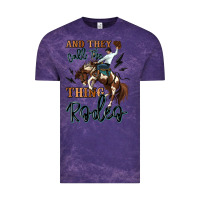 Cloud Purple and they call the thing rodeo cowboy Vintage Tee - MaliasSmallBusiness